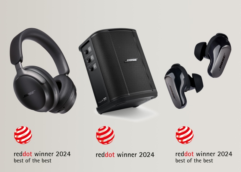 Наушники и акустическая система Bose получают награды Red Dot Awards 2024