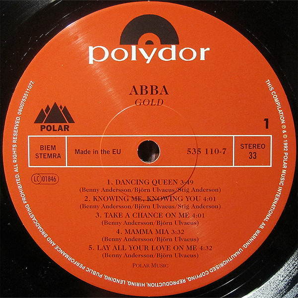 LP ABBA - Gold