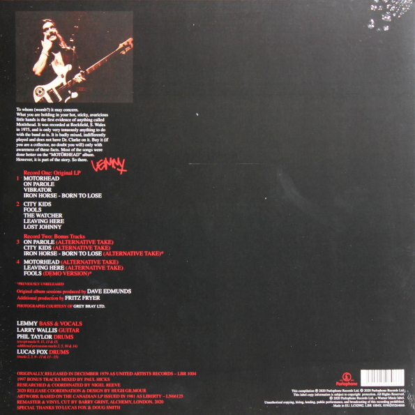 LP Motorhead – On Parole