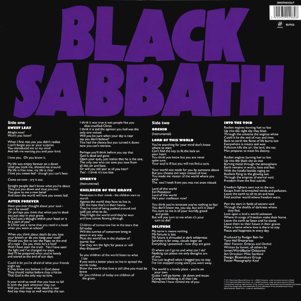 LP Black Sabbath - Master Of Reality